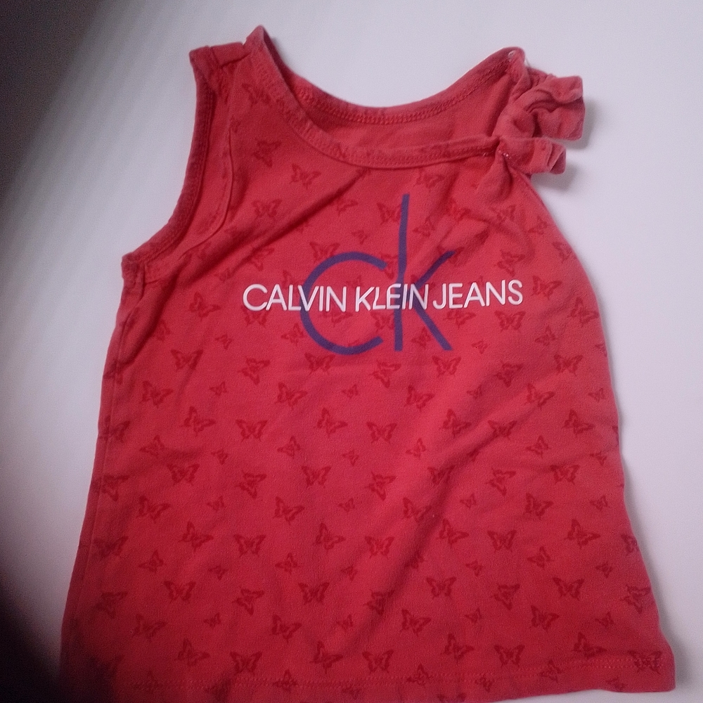 Kids Calvin Klein white skirt with 2 matching shirts